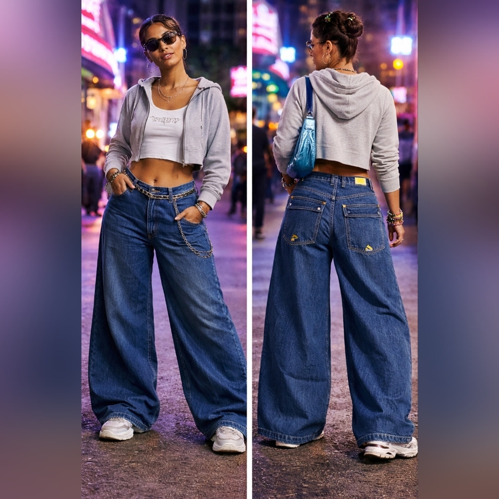 Authentic Y2K Kickwear - Jeans 32" X 29"